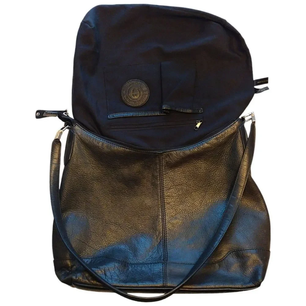 Etienne Aigner Leather HOBO Shoulder Bag, Black, Vintage
